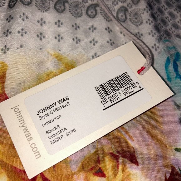 Johnny Was Floral Linden Top Tunic Boho Sz XS NWT C16219A-9 - Picture 2 of 12